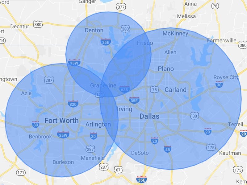 Mold Busters Dallas / Fort Worth Texas Service Areas - Based in Lewsivlle, TX